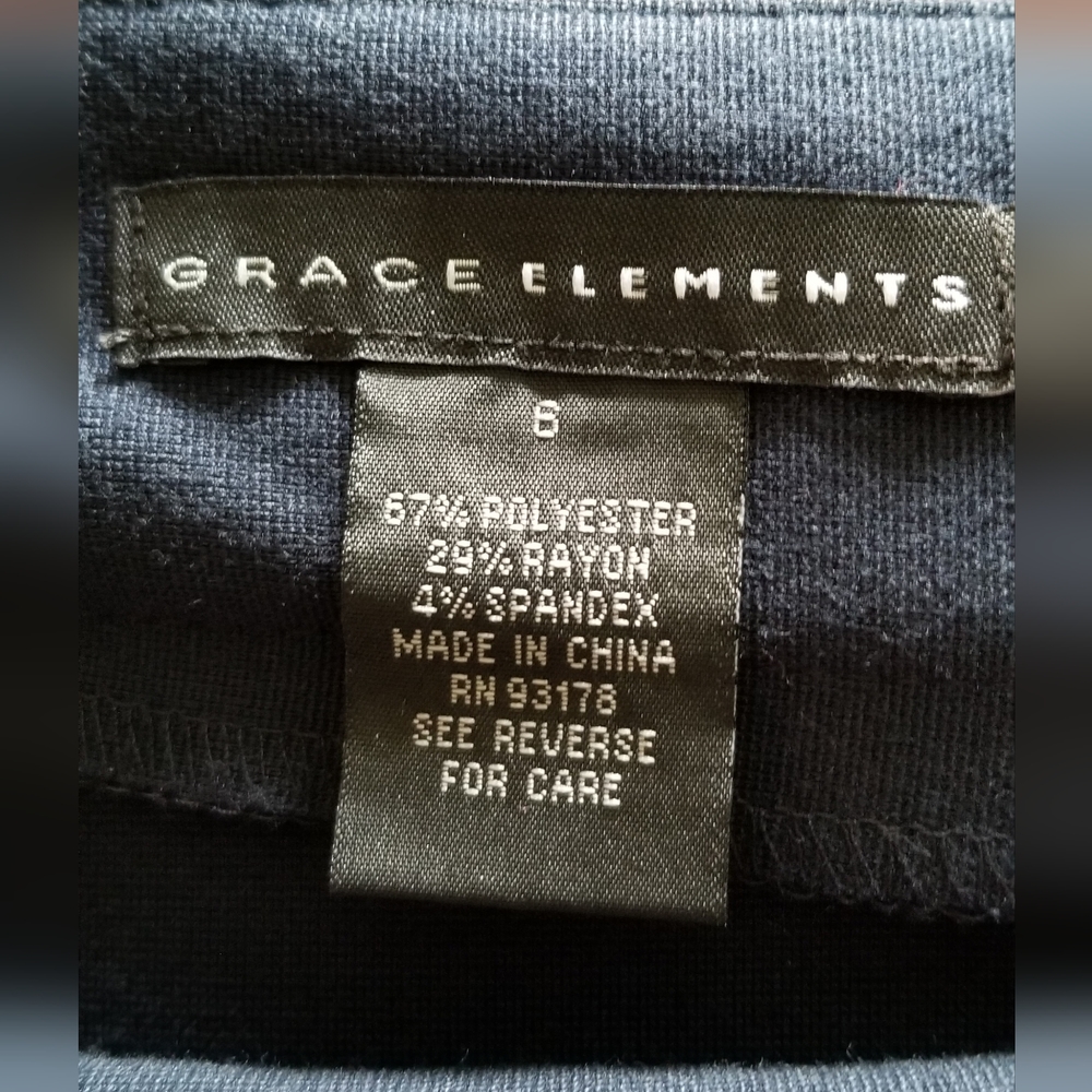 Grace Elements Side Zip Navy Skirt - image 5